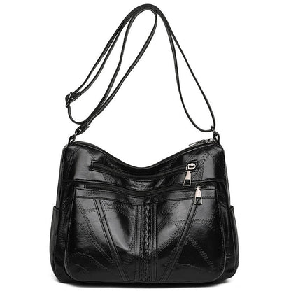 PU Leather Suitcase Organizer Bag with Zipper Pocket for Travel and Storage - Teleplus