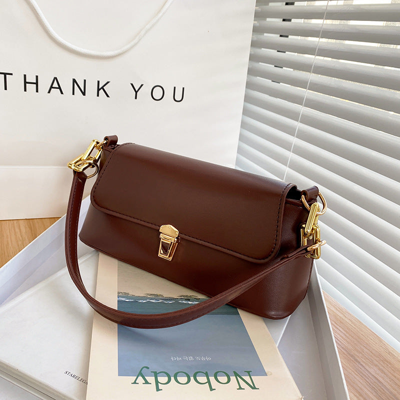 PU Leather Underarm Bag Medium Shoulder Purse for Women with Phone Pocket - Teleplus underarm bag