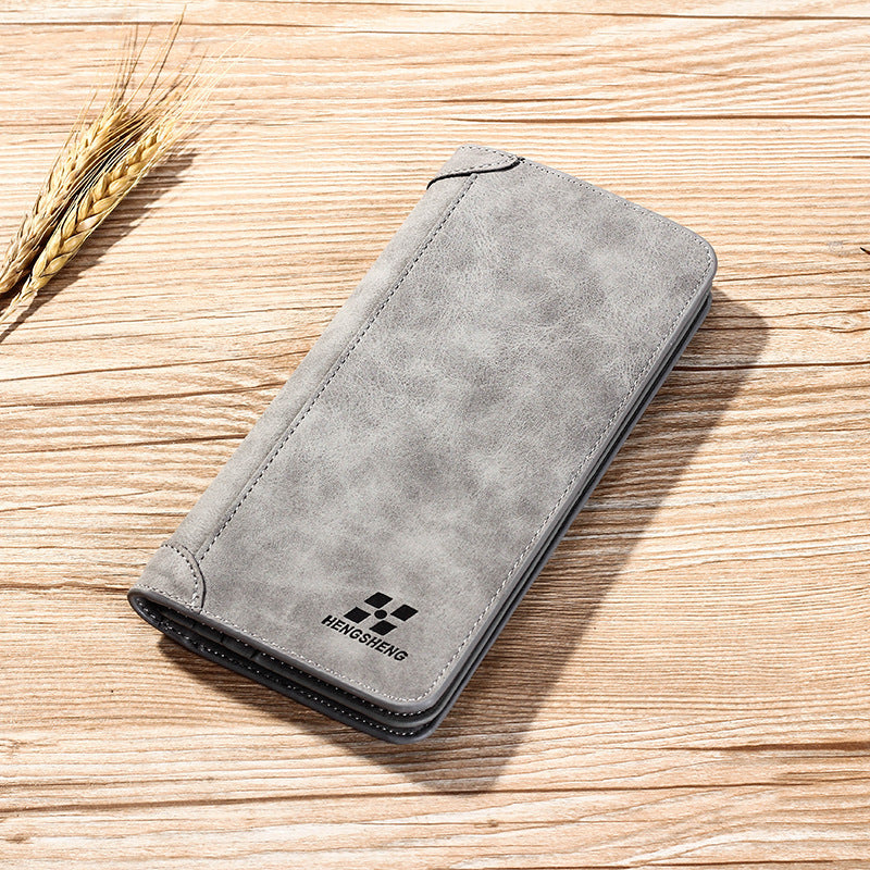 PU Leather Wallet with Card and ID Slots for United States CHF Buyers - Long Men’s The That Fits It All united states
