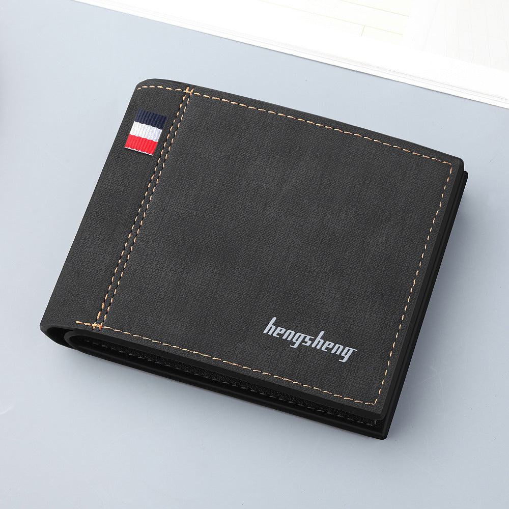 PU Leather Wallet with Multiple Compartments for United States and CHF - Color Bars Chaos in a Men’s united states chf
