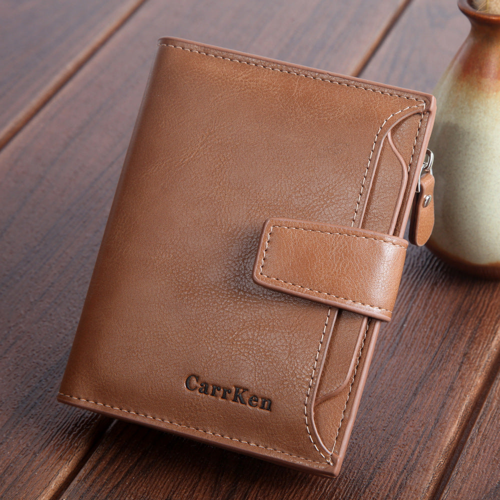 PU Leather Wallet with Zipper and Multiple Compartments for United States CHF - Laughing All the Way to Bank united
