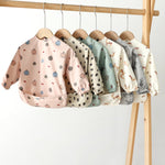 Pu Long Sleeve Leopard and Pumpkin Print Tops for Women in the United States - Bibs Tiny Fashion Rebels united states