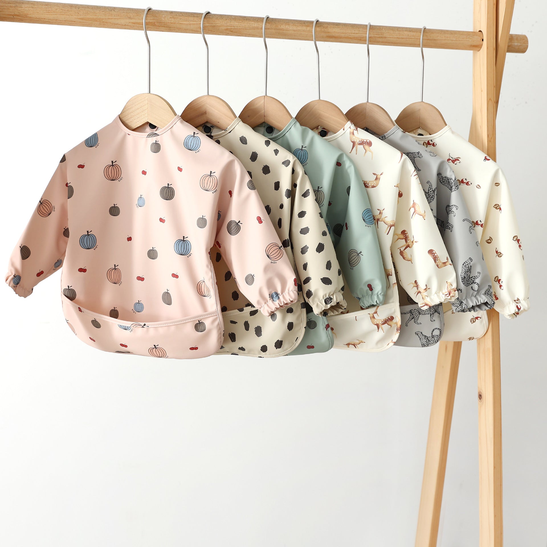 Pu Long Sleeve Leopard and Pumpkin Print Tops for Women in the United States - Bibs Tiny Fashion Rebels united states