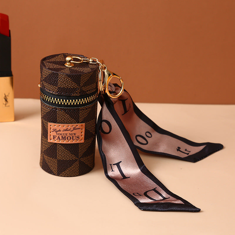 PU Printing Luggage Coin Purse with Polyester Lining for United States Travels - Wallet No Cash Zero Problems in Style