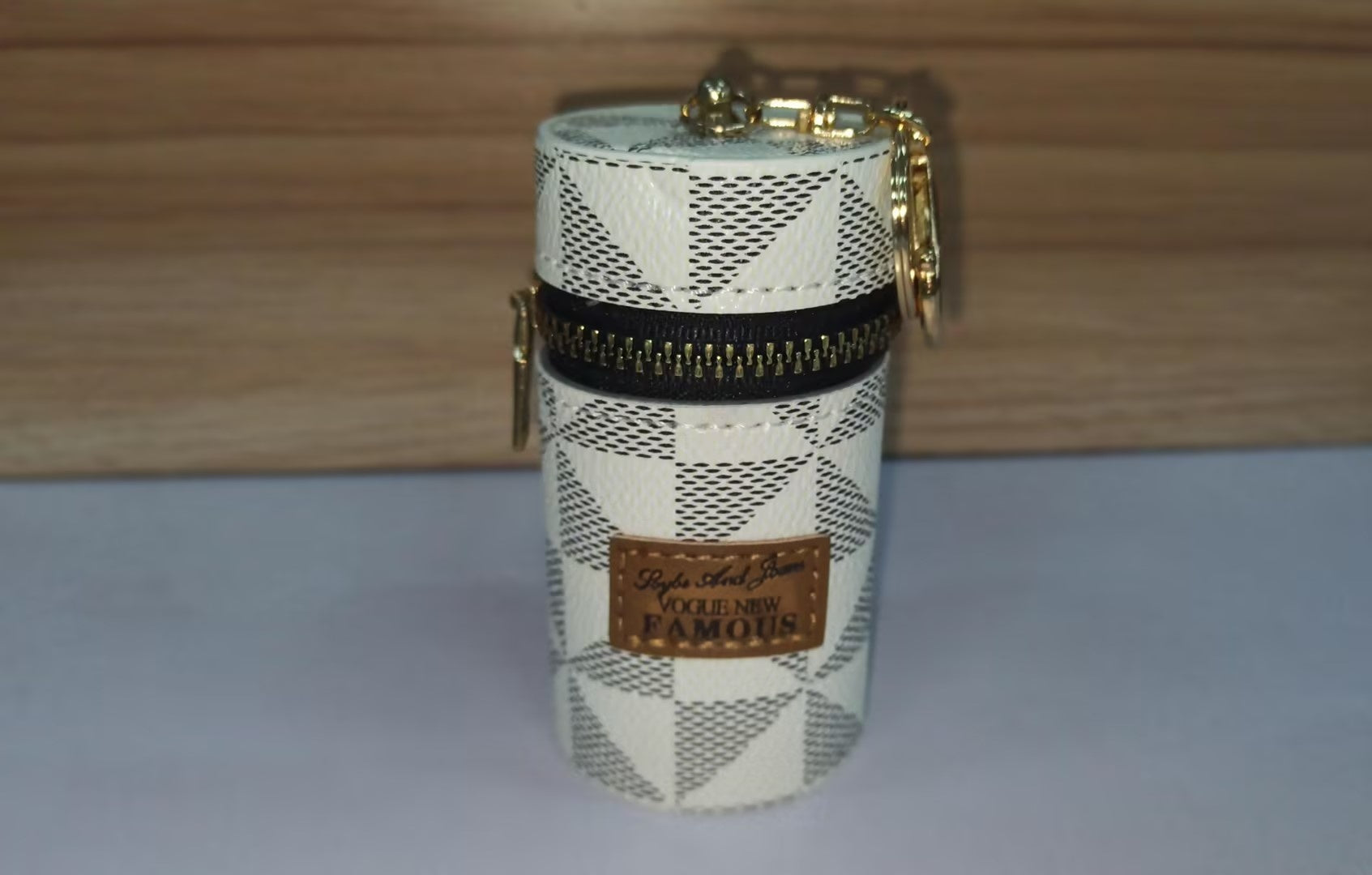 PU Printing Luggage Coin Purse with Polyester Lining for United States Travels - Wallet No Cash Zero Problems in Style