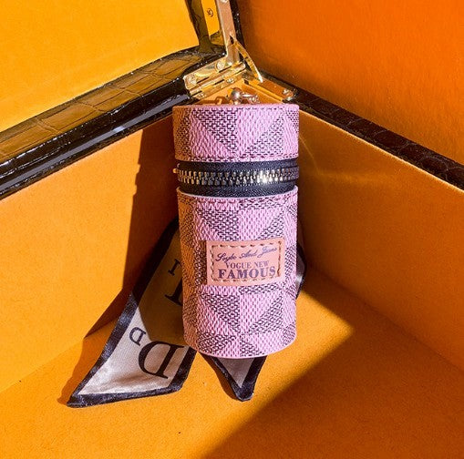 PU Printing Luggage Coin Purse with Polyester Lining for United States Travels - Wallet No Cash Zero Problems in Style