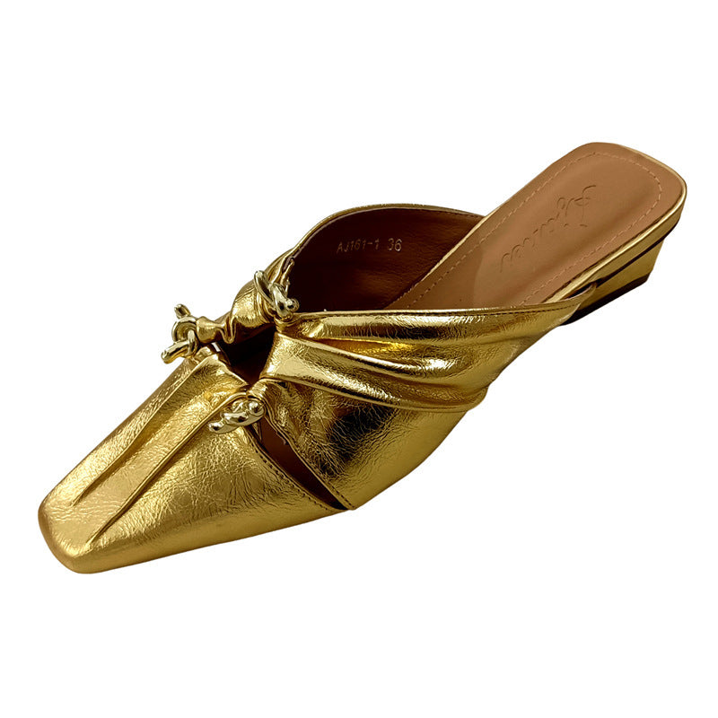 PU Toe Bracket Square Head Gold Milky White Silver Shoe Covers for Low Heels - Teleplus in toe bracket square head shoe