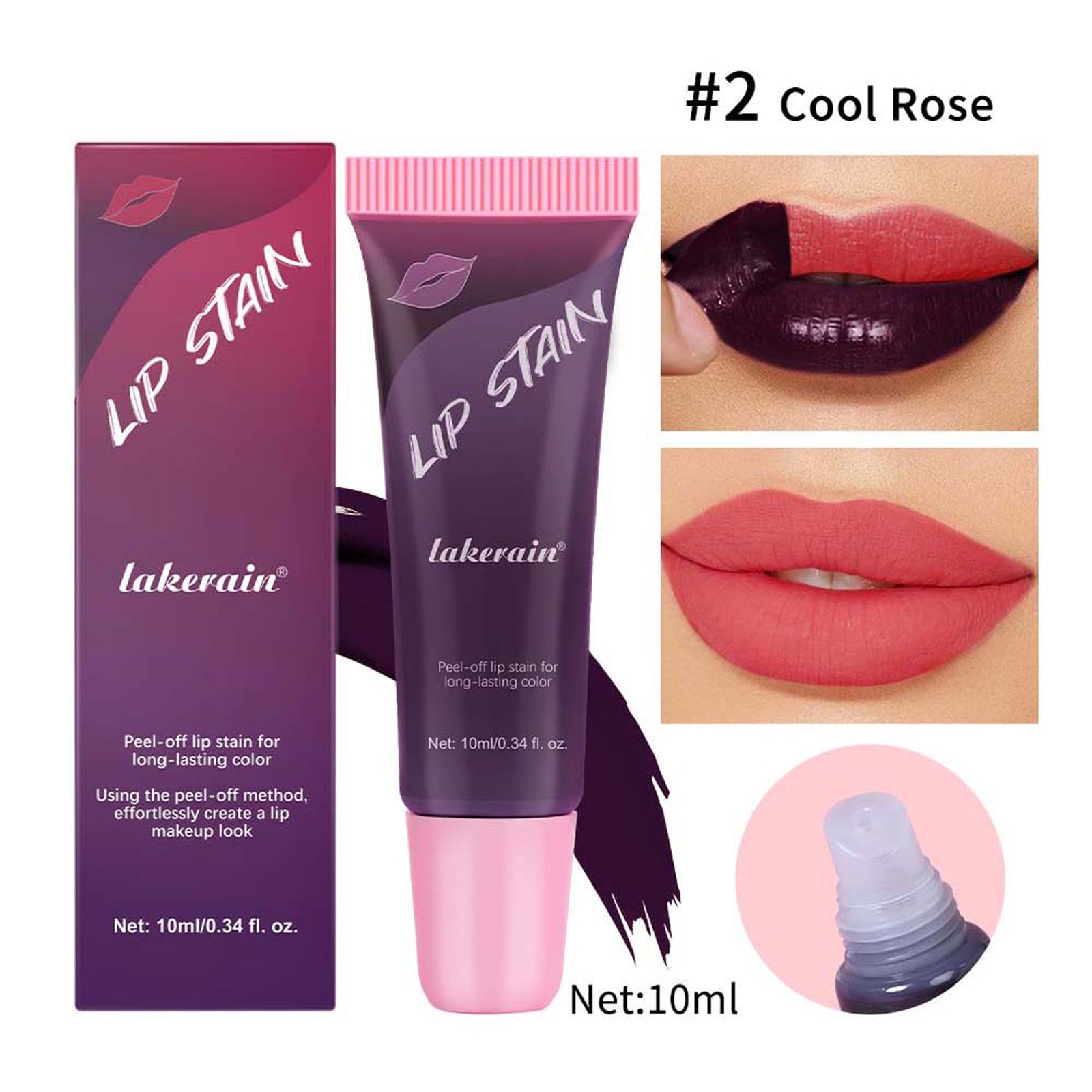 Pull Lip Gloss Mattes Set Light Pink and Cool Rose for Discoloration Improvement - Matte pull lip gloss matte finish