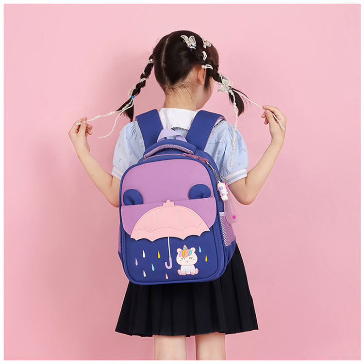 Pupils Intermediate And Advanced Kindergarten Classes Contrast Color Cartoon Backpack - Cartoon Backpack for Colorful