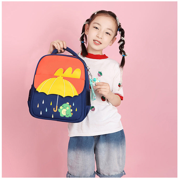 Pupils Intermediate And Advanced Kindergarten Classes Contrast Color Cartoon Backpack - Cartoon Backpack for Colorful