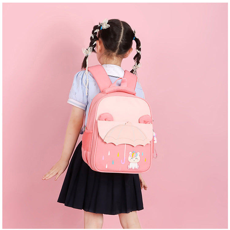 Pupils Intermediate And Advanced Kindergarten Classes Contrast Color Cartoon Backpack - Cartoon Backpack for Colorful