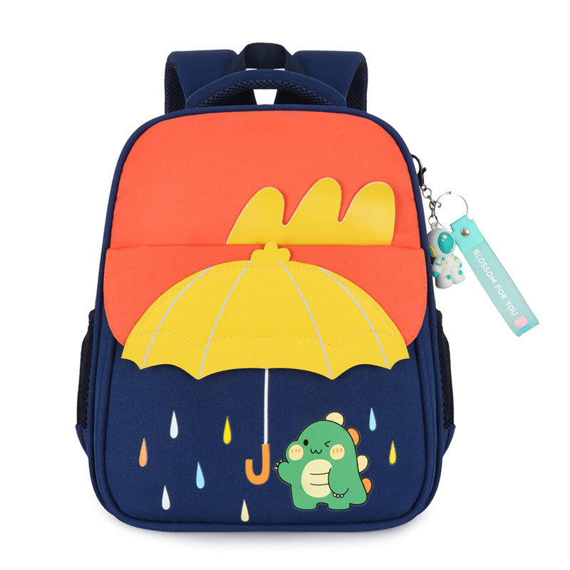 Pupils Intermediate And Advanced Kindergarten Classes Contrast Color Cartoon Backpack - Cartoon Backpack for Colorful