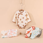 Pure Cotton Baby Diagonal Jumpsuit Newborn Hip Wrap Clothes - Cotton Diagonal Jumpsuit for Tiny Fashionistas