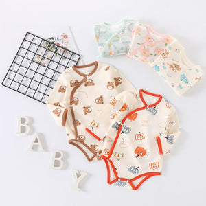 Pure Cotton Baby Diagonal Jumpsuit Newborn Hip Wrap Clothes - Cotton Diagonal Jumpsuit for Tiny Fashionistas