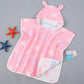 Pure Cotton Gauze Bath Towel Cape for Babies with Hat and Ears - Teleplus bath towel cape pure cotton gauze