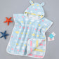 Pure Cotton Gauze Bath Towel Cape for Babies with Hat and Ears - Teleplus bath towel cape pure cotton gauze