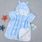 Pure Cotton Gauze Bath Towel Cape for Babies with Hat and Ears - Teleplus bath towel cape pure cotton gauze