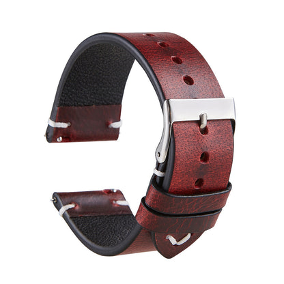 Pure Leather Leather Strap Men’s And Women’s Thin Italian Leather - Pure Leather Thin Italian Watch Strap for Men