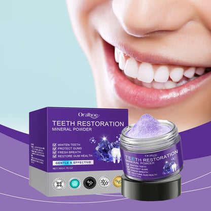 Purple Beauty Toothpowder with Vitamin C Mint Leaf and Coenzyme Q10 - CoQ10 purple beauty toothpowder mild cleaning