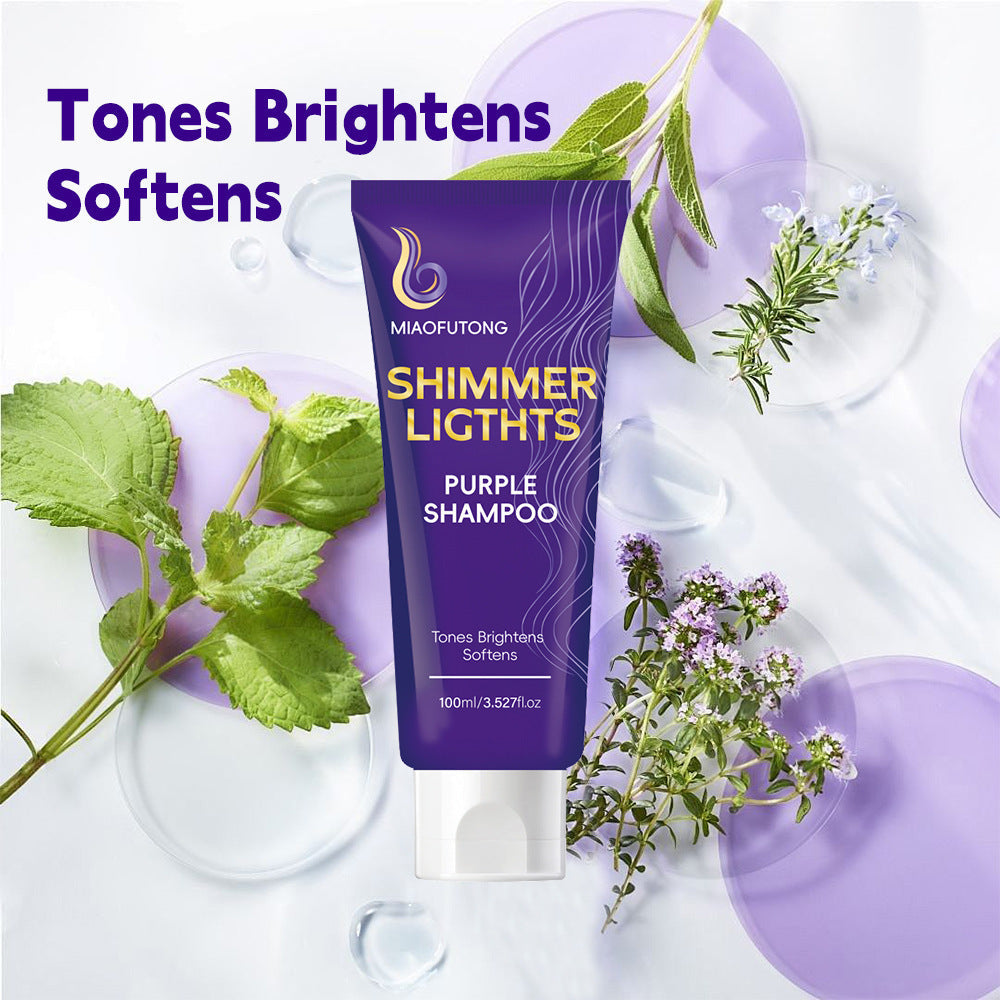 Purple Hair Dyeing Shampoo for Lock Color and Deep Cleansing - solid color lock hair dyeing shampoo