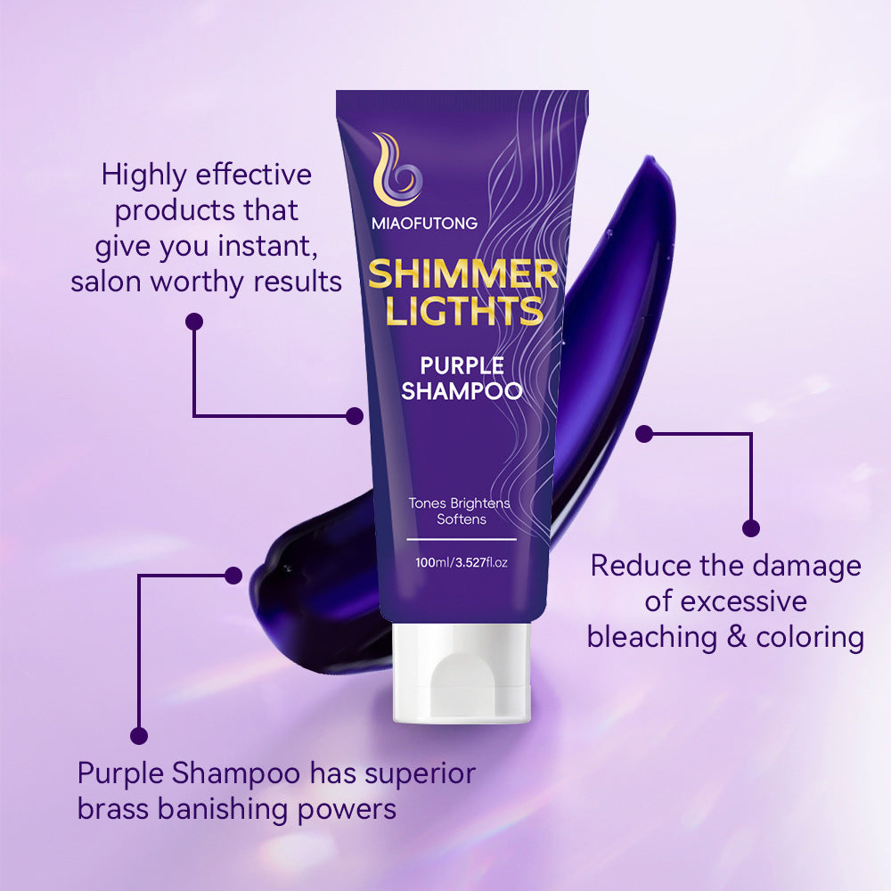 Purple Hair Dyeing Shampoo for Lock Color and Deep Cleansing - solid color lock hair dyeing shampoo