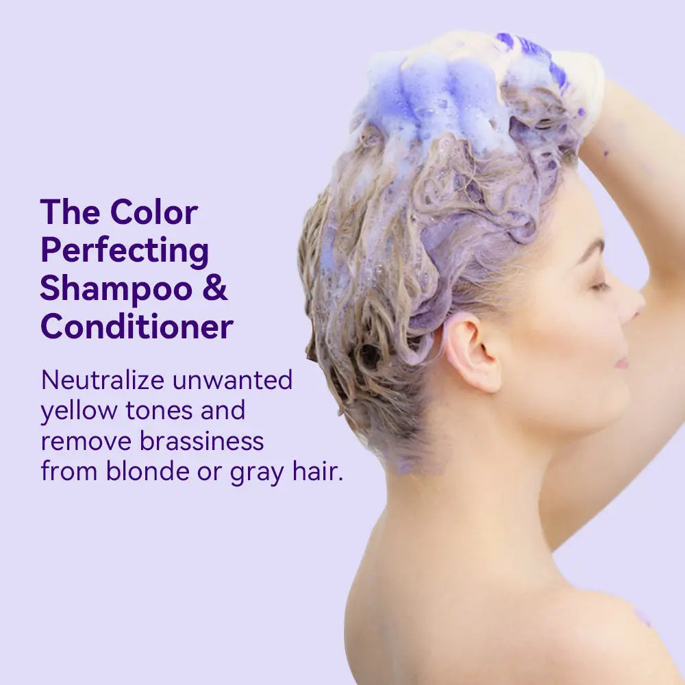 Purple Hair Dyeing Shampoo for Lock Color and Deep Cleansing - solid color lock hair dyeing shampoo