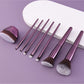 Purple Makeup Brush Set with Soft Tool Brushes and Bag - tool makeup brush soft stock beginner set