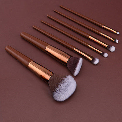 Purple Makeup Brush Set with Soft Tool Brushes and Bag - tool makeup brush soft stock beginner set
