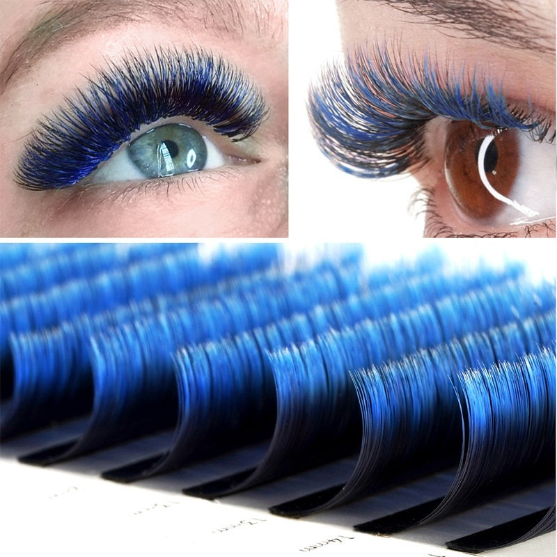 Purple Peak Gradient Color Eyelashes Blue Background Black Mix Pack - purple peak black background blue gradient mix