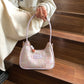 Purple Pink Polyester French Fashion Handbag with Shoulder and Underarm Options - Teleplus french fashion handbag