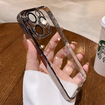 Purple TPU Electroplated Shockproof Back Cover Case for iPhone Teleplus