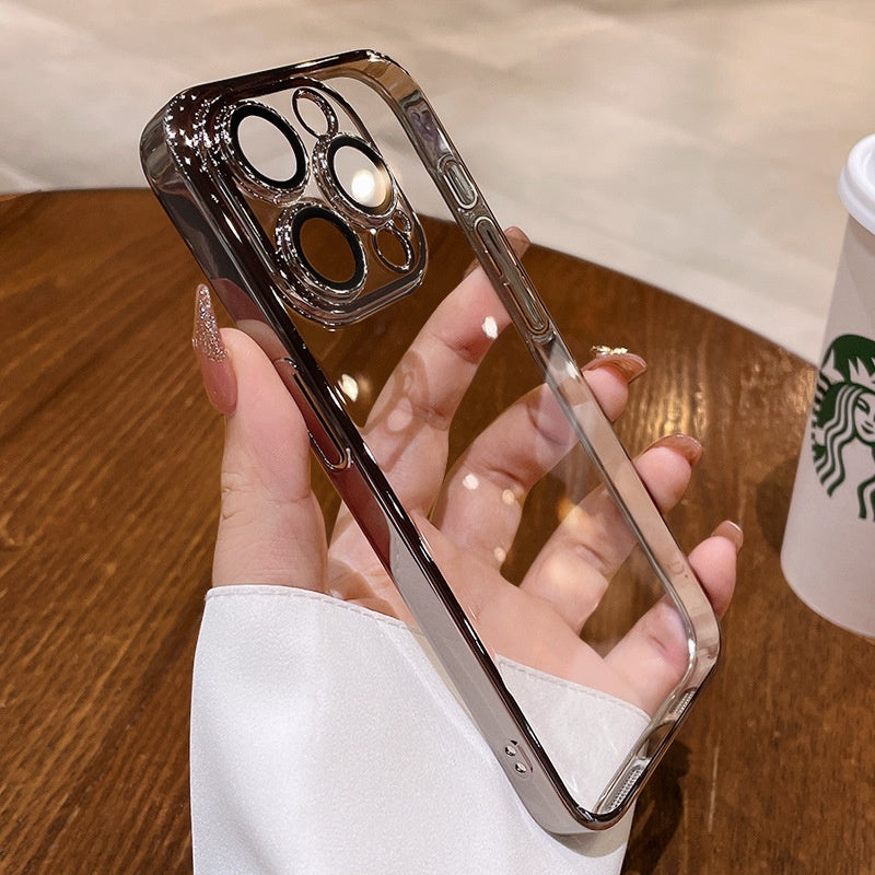 Purple TPU Electroplated Shockproof Back Cover Case for iPhone Teleplus