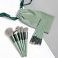 Purpleflower Holly Leaf Makeup Brush Set with Velvet Bag for Brushes - purpleflower holly leaf makeup brushes