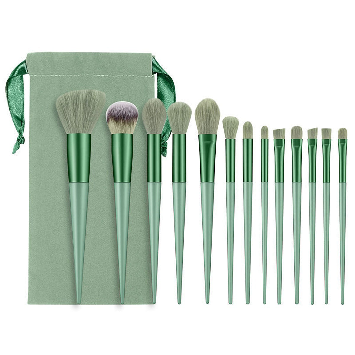 Purpleflower Holly Leaf Makeup Brush Set with Velvet Bag for Brushes - purpleflower holly leaf makeup brushes
