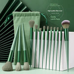 Purpleflower Holly Leaf Makeup Brush Set with Velvet Bag for Brushes - purpleflower holly leaf makeup brushes