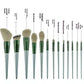 Purpleflower Holly Leaf Makeup Brush Set with Velvet Bag for Brushes - purpleflower holly leaf makeup brushes