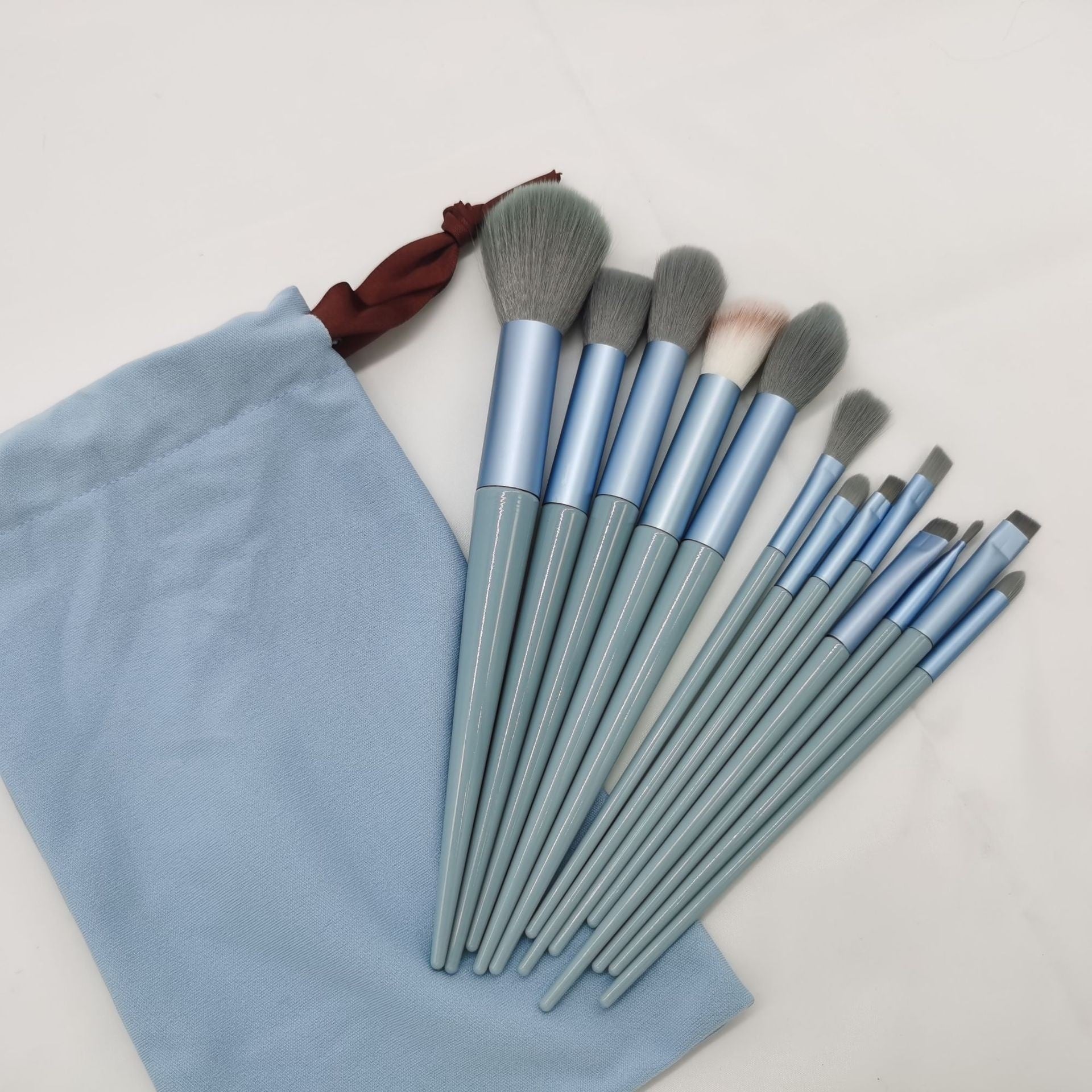 Purpleflower Holly Leaf Makeup Brush Set with Velvet Bag for Brushes - purpleflower holly leaf makeup brushes