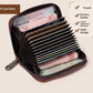 PVC Wallet with 11 Card Position Slots for Men and Women in Multiple Colors - card position