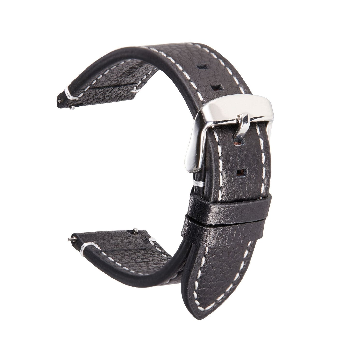 Quick Release Leather Strap Soft Lychee Pattern Watch Strap - Quick Release Leather Strap Soft Lychee Pattern