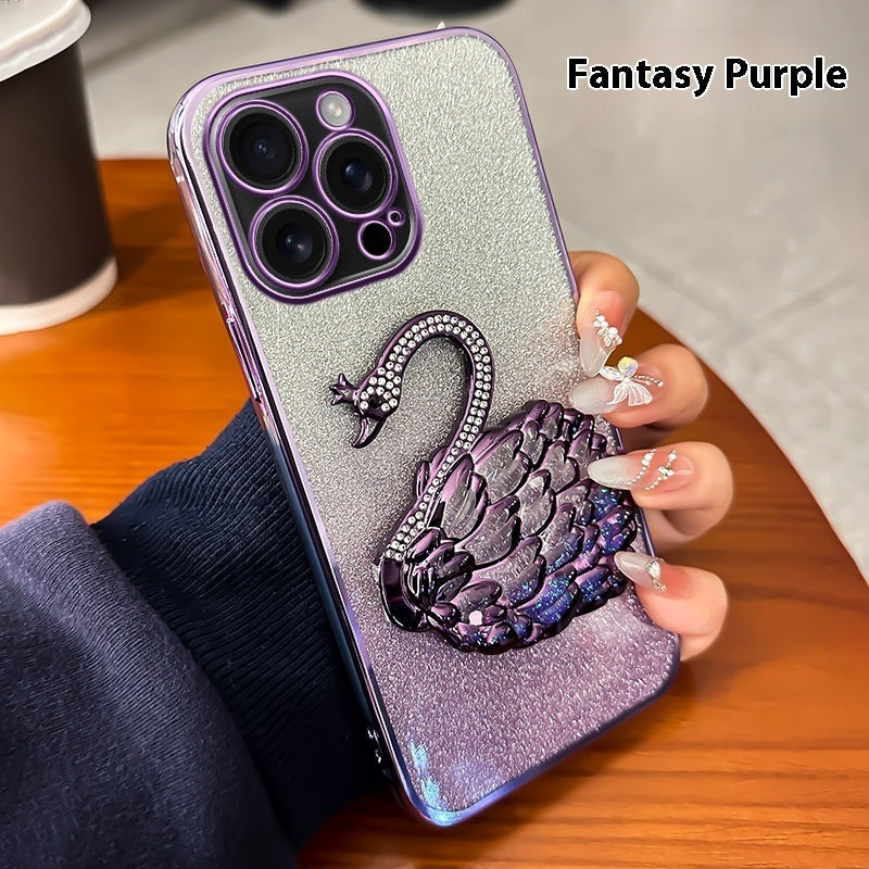 Quicksand Swan Bracket for iPhone 13 Pro Max in Gradient Colors - quicksand swan bracket phone pro max iphone13