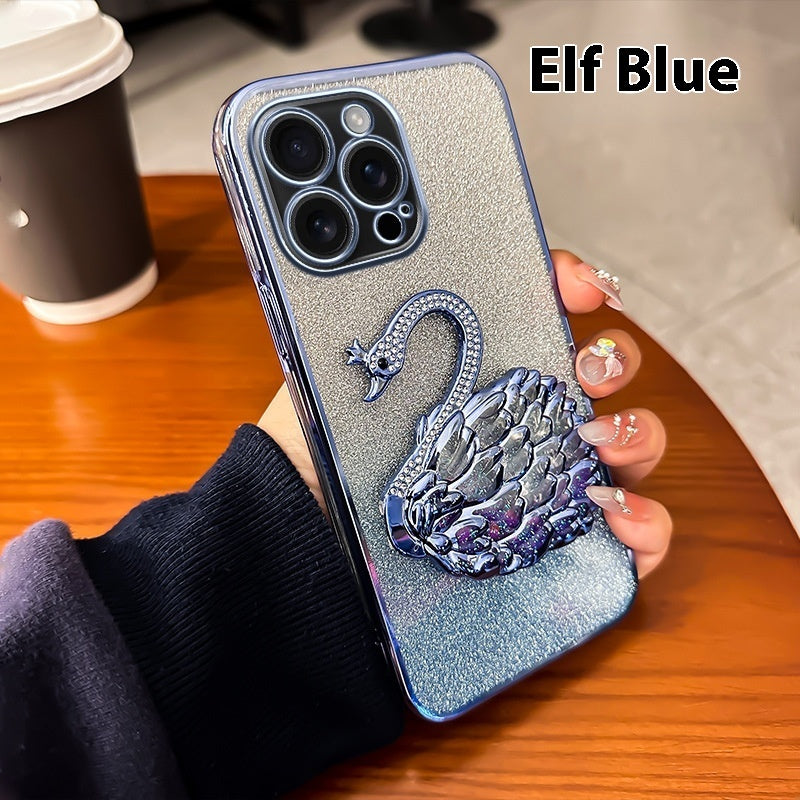 Quicksand Swan Bracket for iPhone 13 Pro Max in Gradient Colors - quicksand swan bracket phone pro max iphone13