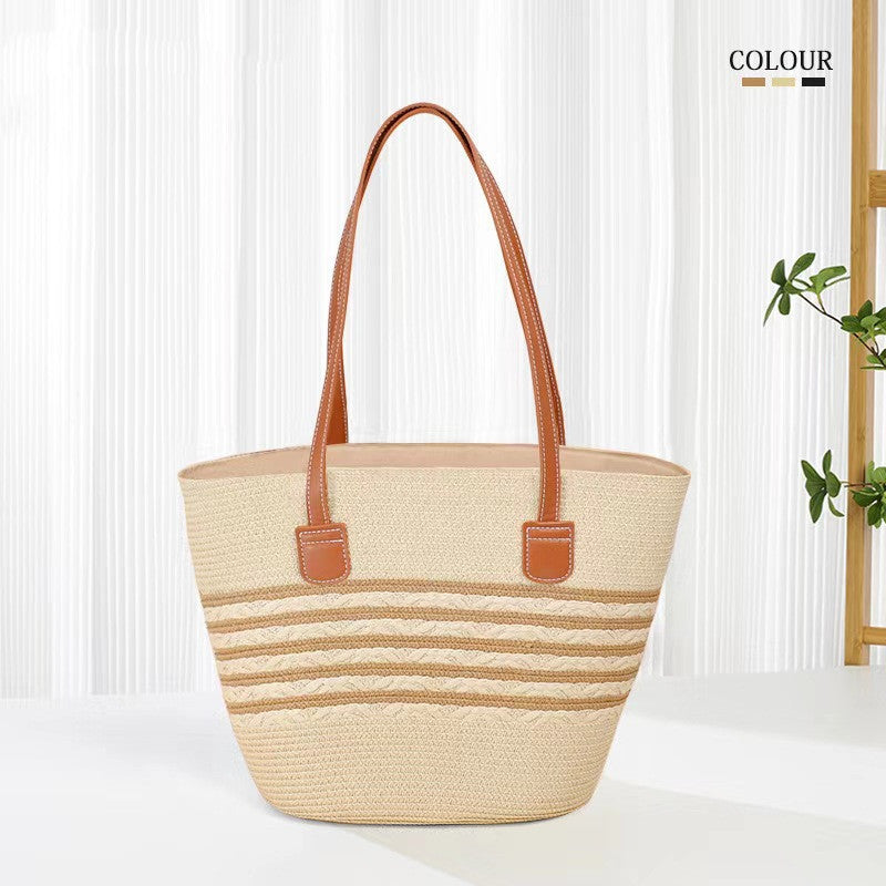 Raffia Woven Bag for South Korea Vacation and Style - south korea vacation style raffia woven bag