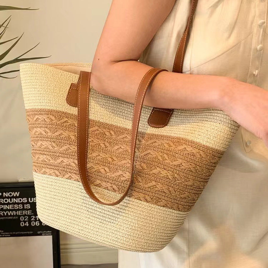 Raffia Woven Bag for South Korea Vacation and Style - south korea vacation style raffia woven bag