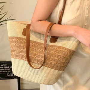 Raffia Woven Bag for South Korea Vacation and Style - south korea vacation style raffia woven bag