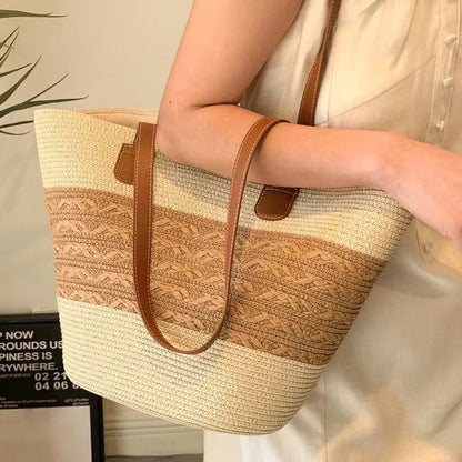 Raffia Woven Bag for South Korea Vacation and Style - south korea vacation style raffia woven bag