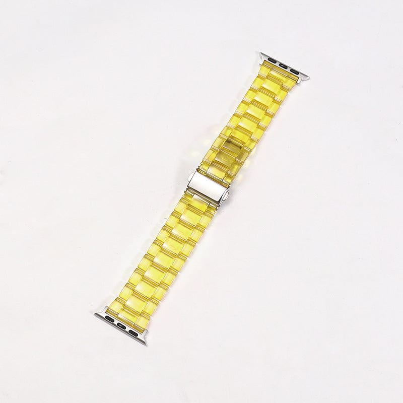 Rainbow Color Watch Strap Resin with Translucent and Transparent Options - Teleplus for Smart Watches smart watch strap