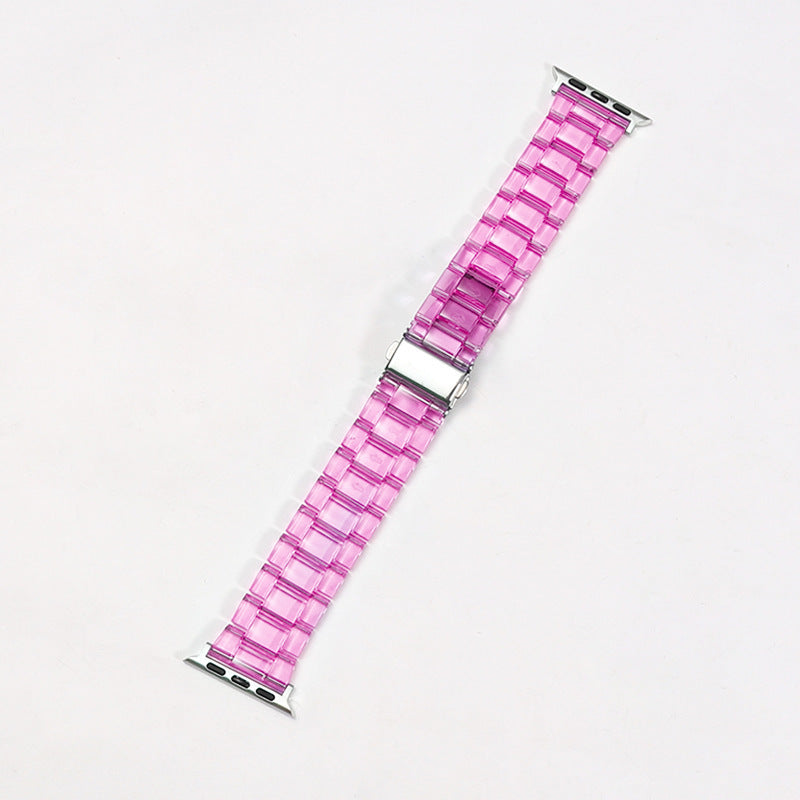 Rainbow Color Watch Strap Resin with Translucent and Transparent Options - Teleplus for Smart Watches smart watch strap