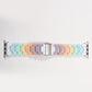 Rainbow Color Watch Strap Resin with Translucent and Transparent Options - Teleplus for Smart Watches smart watch strap