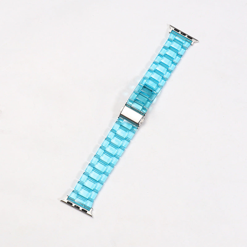 Rainbow Color Watch Strap Resin with Translucent and Transparent Options - Teleplus for Smart Watches smart watch strap