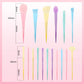 Rainbow Makeup Brush with Macaron Color Series for Sensitive Skin - makeup brush rainbow pcs macaron color series